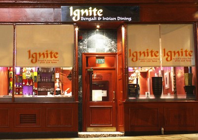 Identity, print, website and internet marketing for Ignite Restaurant, Edinburgh
